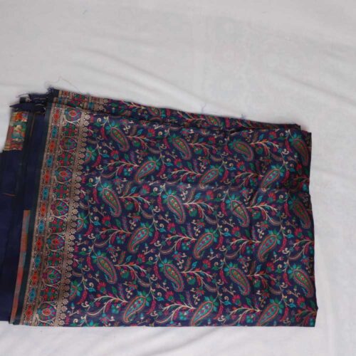 Blue Lokut Salma Badami Kani with Zari Saree