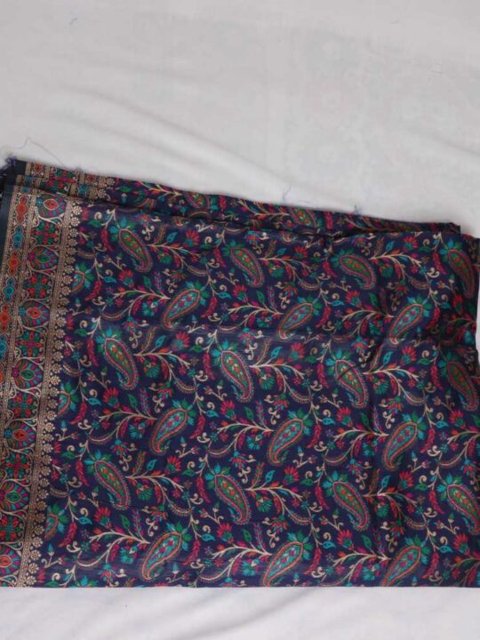 Blue Lokut Salma Badami Kani with Zari Saree