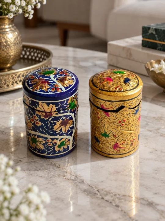Set of 2 Mehtaab Paper Mache Small Box