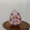 Aari Embroidered Bisma Oval Bag With Long Chain