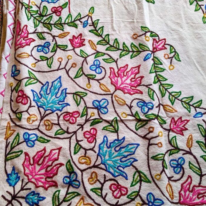 The Shalimar Baagh Double Bedsheet Mandala with Hand Crewel Embroidery | Bed Cover - Image 4