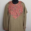 Kashmiri Latest Pheran Online - Beige Cashmilon with Aari Work
