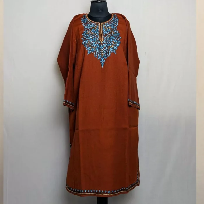 Kashmiri Pheran - Rust Paper Mache Raffal - Image 2