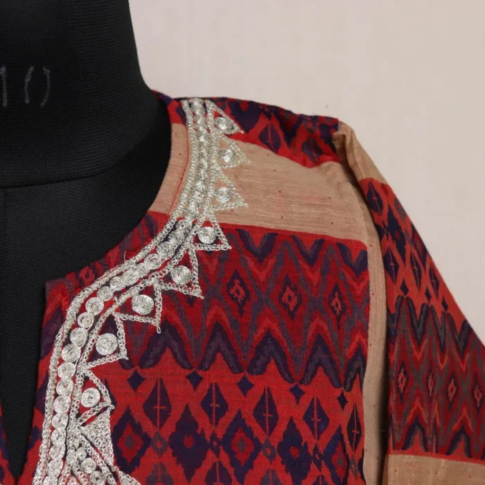 Summer Pheran - Cotton With Tilla Embroidery - Image 3