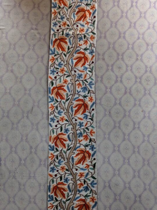 Mahapara Chainstitch Silk Handmade Runner 4×1ft