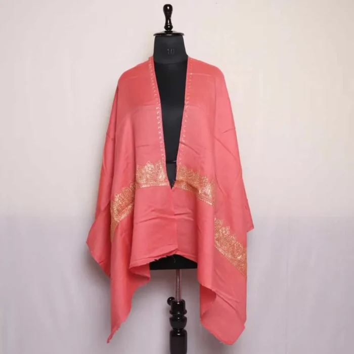 Carrot pink Tilla Stole | Naaz Collection