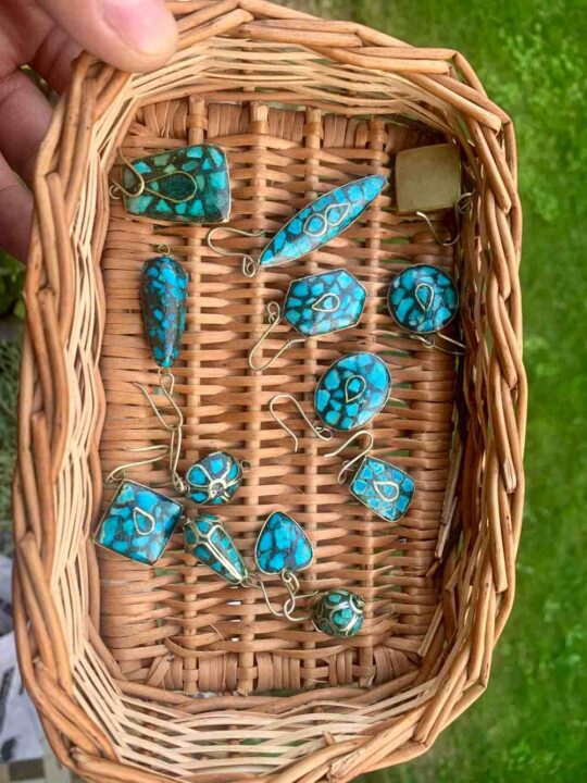 Turquoise Earrings | 1 Pair | Handmade