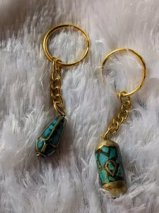 Laila Majnu | Handmade Turquoise Keychain | Set of 2 | The Layla Collection
