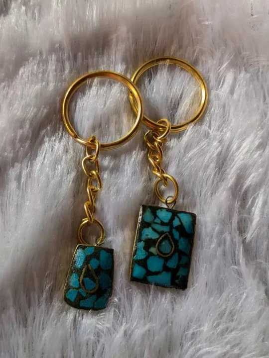 Marhaba | Handmade Turquoise Keychain | Set of 2 | The Layla Collection