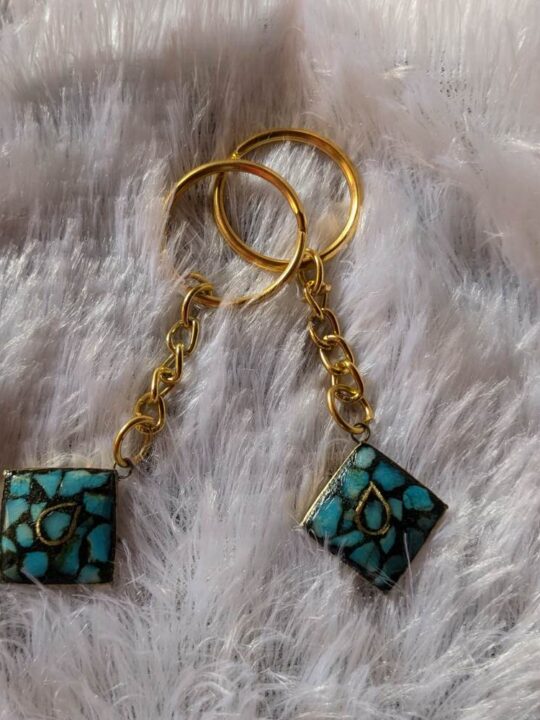 Town Square | Handmade Turquoise Keychain | Set of 2 | The Layla Collection