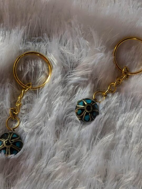 Nukhta| Handmade Turquoise Keychain | Set of 2 | The Layla Collection