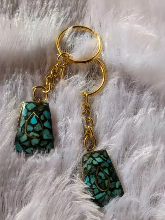 Makaan | Handmade Turquoise Keychain | Set of 2 | The Layla Collection
