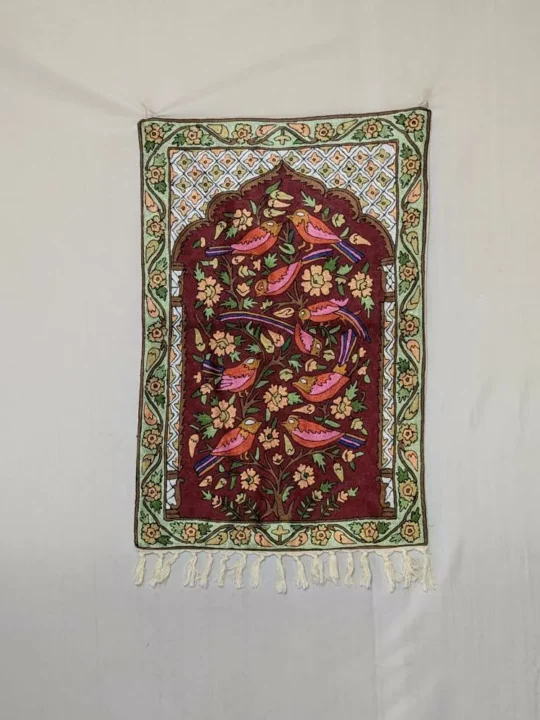 Bulbul Bagh Kul Tree of Life Kashmiri Handmade Chainstitch Wall Hanging 3x2ft