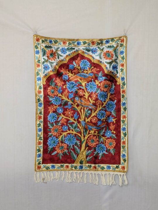 Falak Tree of Life Kashmiri Handmade Chainstitch Wall Hanging 3x2ft