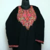 Kashmiri Pheran For Women - Black Premium Cashmilon with Aari Work