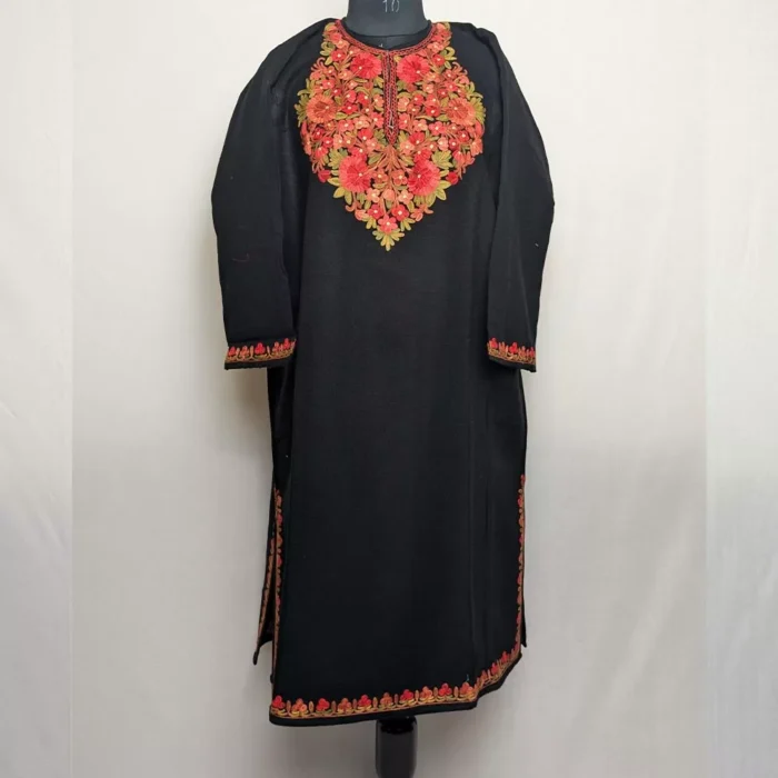 Kashmiri Latest Pheran Online - Kruhun Premium Cashmilon with Aari Work - Image 2