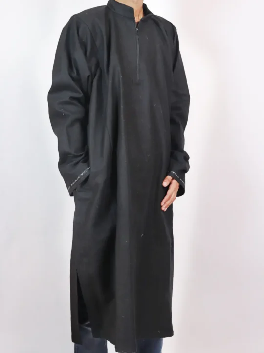 Kruhun Jet Black Maharaja Mens Traditional Kashmiri Pheran