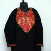 Kashmiri Phiran Female - Black Bodh Posh Premium Cashmilon with Aari Work