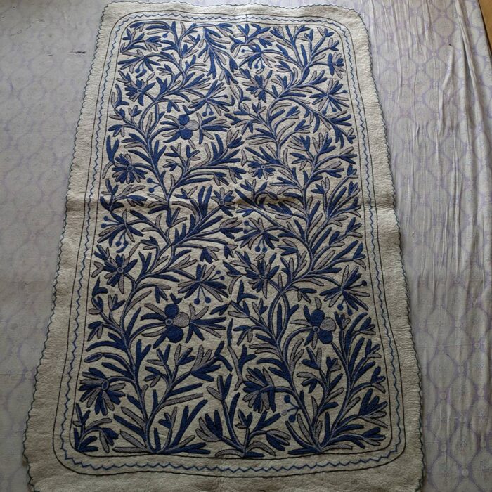 Aabi Namda 6×4Ft Pure Wool Handmade Aari Embroidered