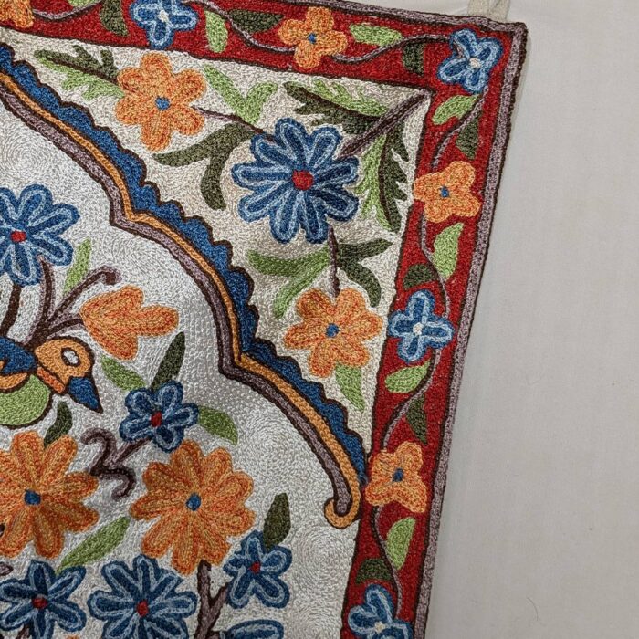 Shaan-e-Kashmir Tree of Life Kashmiri Handmade Chainstitch Wall Hanging 3x2ft - Image 2