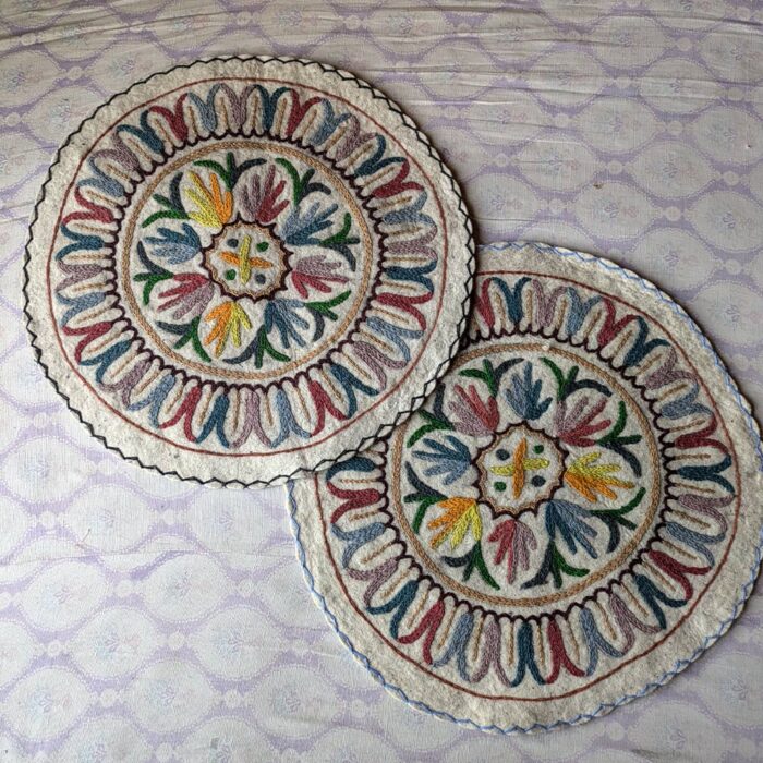 Miri Set of 2 Rugs, Handmade Namdas 2ft