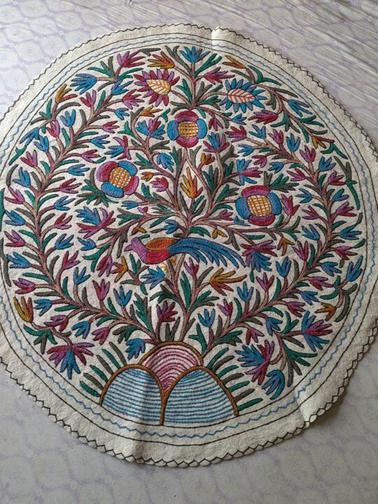 Kashmiri Home Decor Namda - 4.7 feet, Pure Wool, Handmade