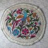 Round Beautiful Birdy Namda, Round Meditation Mat | 3ft Rug