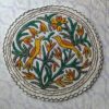 Birds Namda Rug, Round Meditation Mat | Aasan or Chair Pad 2ft