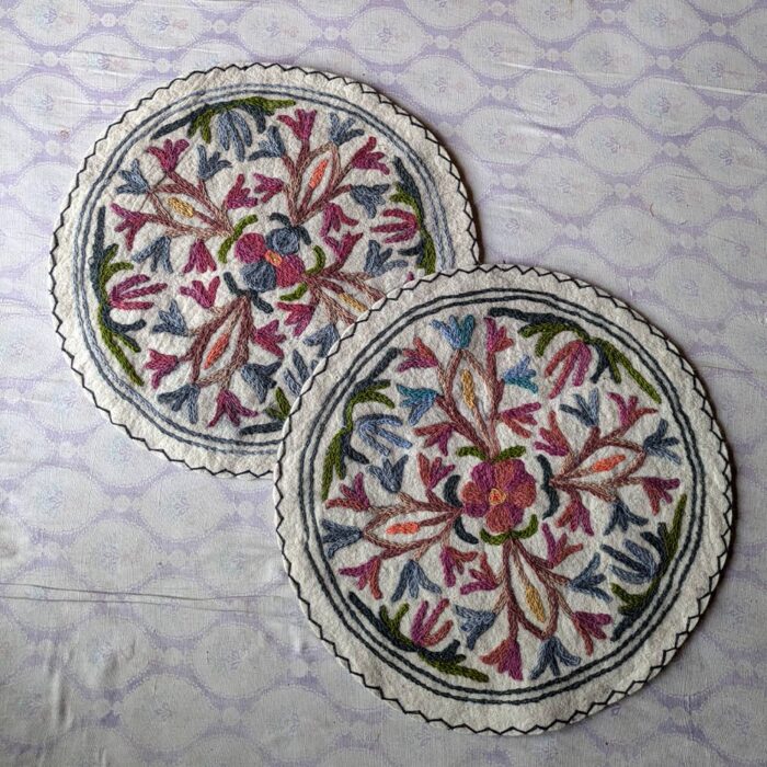 Pari Mahal Set of 2 Rugs, Handmade Namdas 2ft