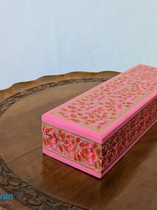 Gulabi Paper Mache Pencil Box or Pen Box