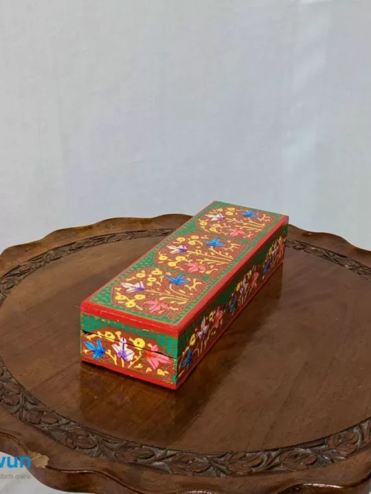 Wazul Tre Baagh Paper Mache Pencil Box or Pen Box
