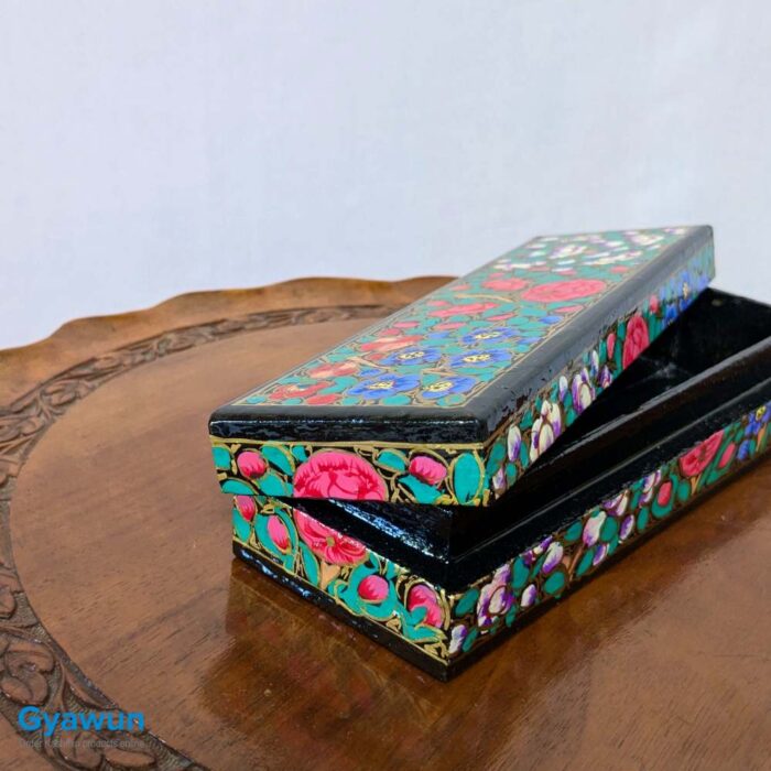 Classic Paper Mache Pencil Box or Pen Box