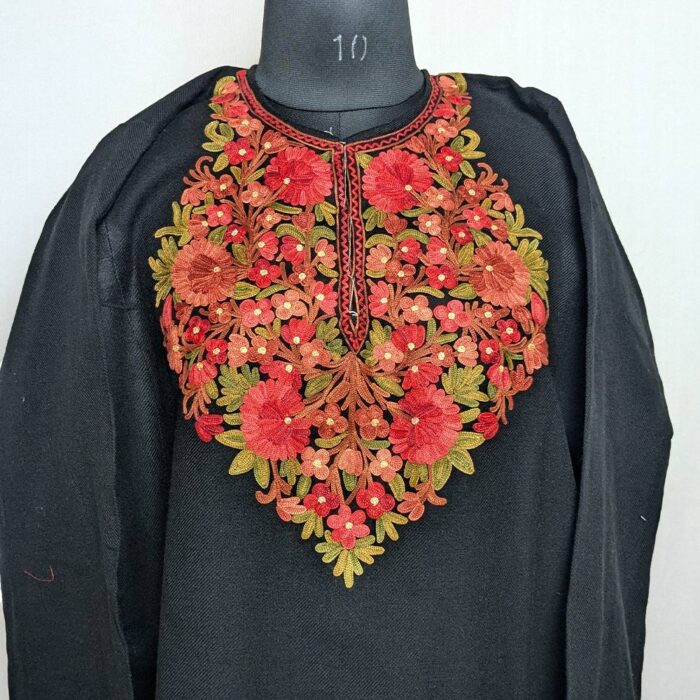 Kashmiri Latest Pheran Online - Kruhun Premium Cashmilon with Aari Work