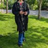 Shaheen Designer Pheran- Black Raffal With Sozni Handwork
