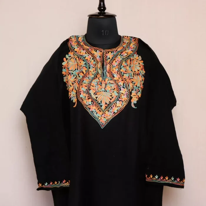 Kashmiri Traditional Dress Female - Black Phiran | Haseen Collection