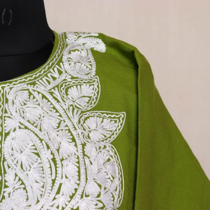 Ufaq Green Kashmiri Phiran For Women - Pheran online shopping - Image 3