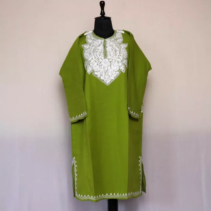Ufaq Green Kashmiri Phiran For Women - Pheran online shopping - Image 2
