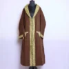 Brown Sabz Bathrobe/Dressing Gown with Ari Embroidery - Neymat