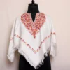 Yemberzal White Poncho Aari Crafted
