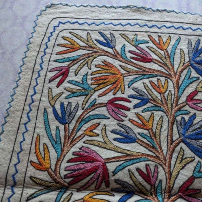 Badaposh Kashmiri Namda Rug | Hand Aari Embroidered (4*3 feet) - Image 3