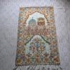 Kashmiri Handmade Prayermat- Hand Embroidered Chain Stich 3x2ft