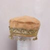 Kashmiri Wheat Bridal Velvet Cap with Tilla Embroidery