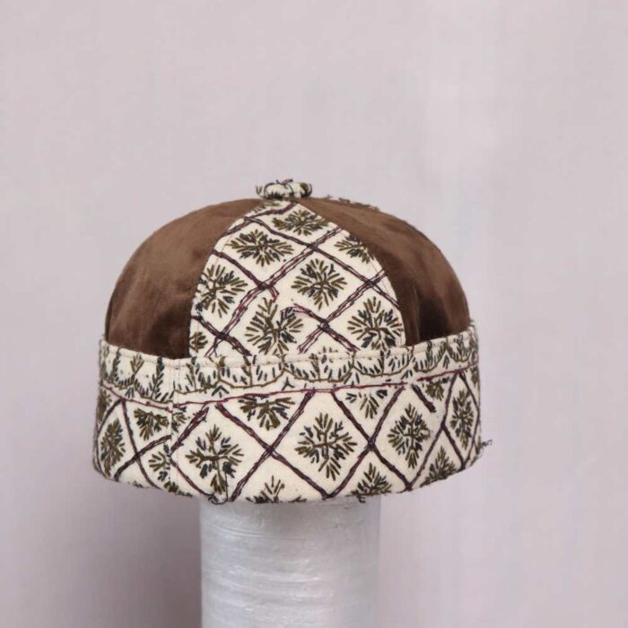 Unique Kashmiri Luxury Sozni Handwork Velvet Cap