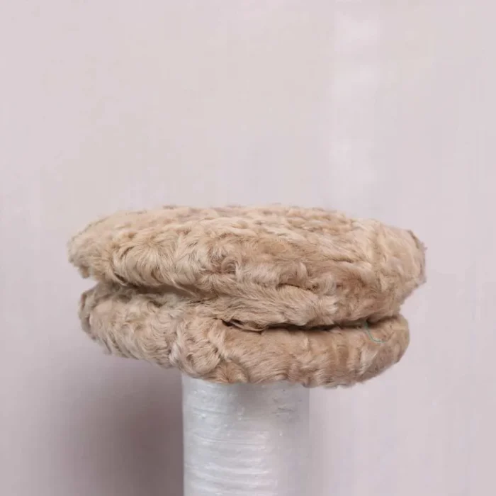 Elite Wheat Round Premium Karakul Cap – Handmade in Kashmir