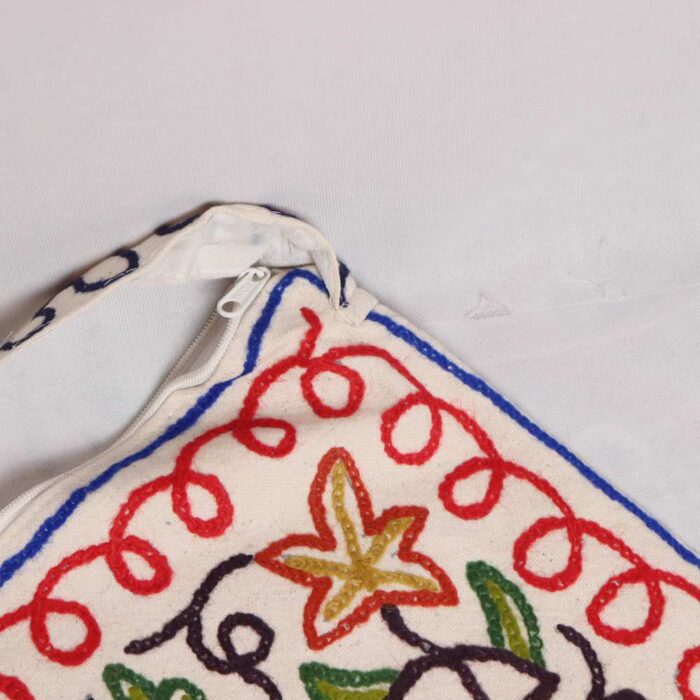 Kashmiri Dusoot Cotton Crewel- Embroidered Handbag - Image 2