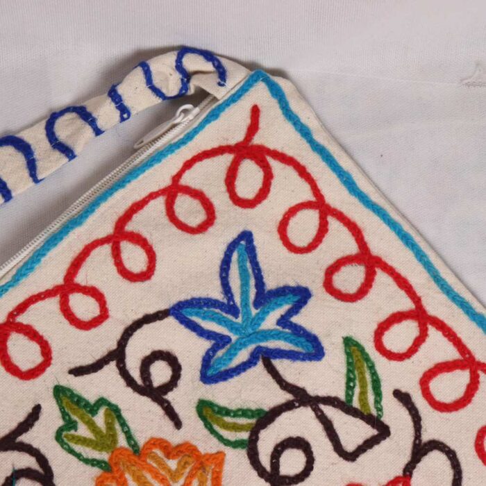 Kashmiri Heritage Crewel Embroidered Bag - Image 3