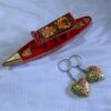 Maroon Paper Machie Decorative Shikara Boat
