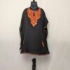 Ebony Black Kids Cotton Kaftan-Cozy Fit, Impressive Aari Patterns (8-9 y)