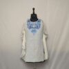 White Cotton Kaftan- Soft Fabric, Aari-Stiched Comfort