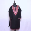 Chinari Black Woolen Mumtaz Long Kurti for Kashmiri Girls  Winter Wear (L 40.5)